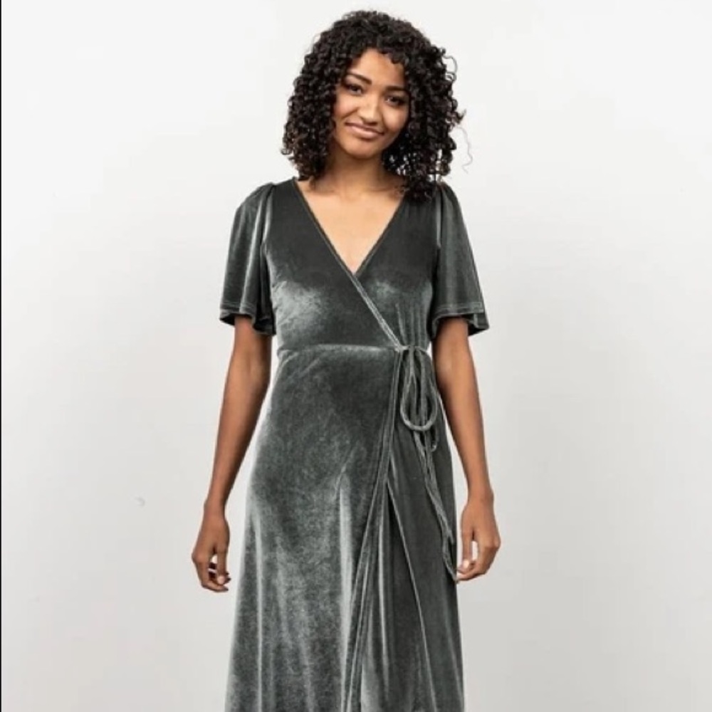 Baltic born Meghan velvet wrap dress